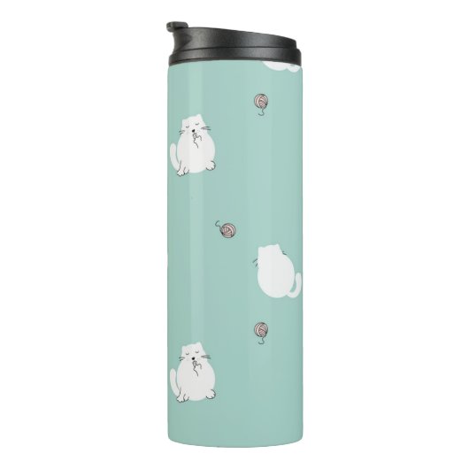 Kat patroon thermosbeker (Geroteerd rechts)