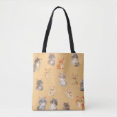 Kat Patroon Tote Bag (Voorkant)
