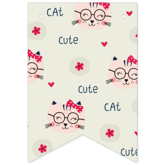 Kat patroon vlaggetjes (Eerste vlag)