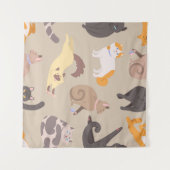 Kat patroon wandkleed (Voorkant (horizontaal))
