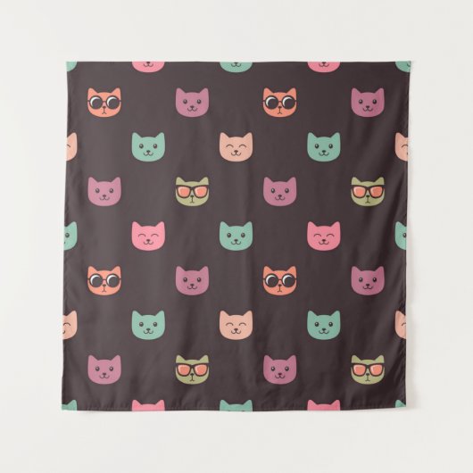 Kat patroon wandkleed (Voorkant)