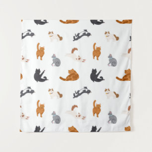Kat patroon wandkleed