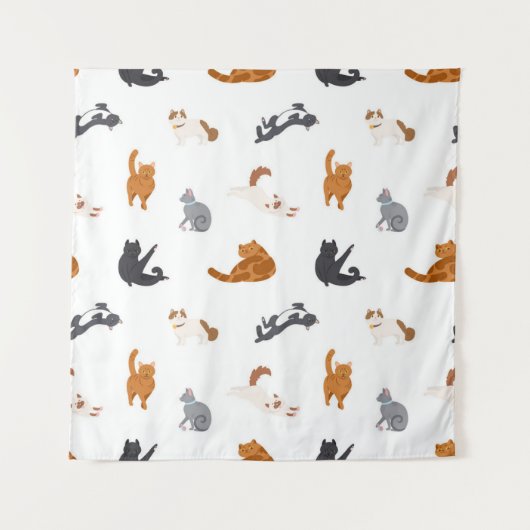 Kat patroon wandkleed (Voorkant)