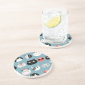 Kat patroon zandsteen onderzetter (Zijkant)