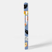 Kat Patroonblauw Case-Mate iPhone Case (Achterkant / Links)