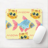 Kat Pattern Cute Colorful Pets Animals Muismat (Met muis)