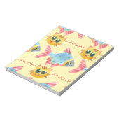 Kat Pattern Cute Colorful Pets Animals Notitieblok (Linkerzijde)