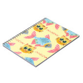 Kat Pattern Cute Colorful Pets Animals Notitieboek (Linkerzijde)