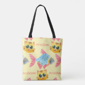 Kat Pattern Cute Colorful Pets Animals Tote Bag (Achterkant)