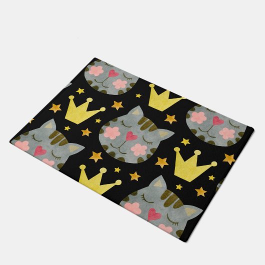 Kat Pattern Cute Pets Animals Deurmat (Schuin)