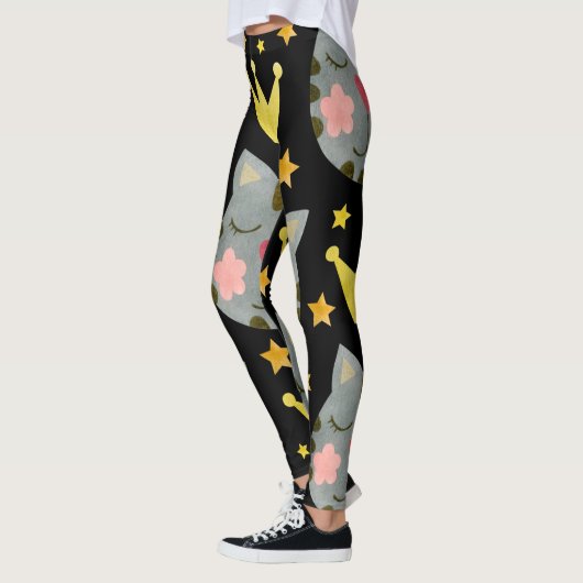 Kat Pattern Cute Pets Animals Leggings (Links)