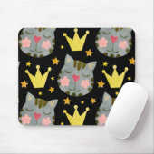 Kat Pattern Cute Pets Animals Muismat (Met muis)