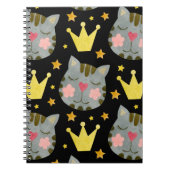Kat Pattern Cute Pets Animals Notitieboek (Voorkant)