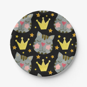Kat Pattern Cute Pets Animals Papieren Bordje