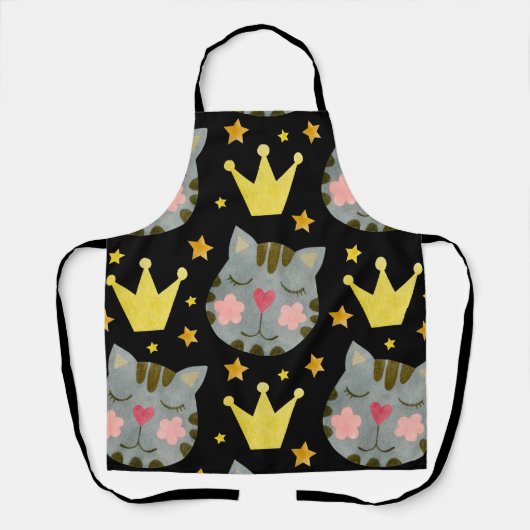 Kat Pattern Cute Pets Animals Schort (Voorkant)