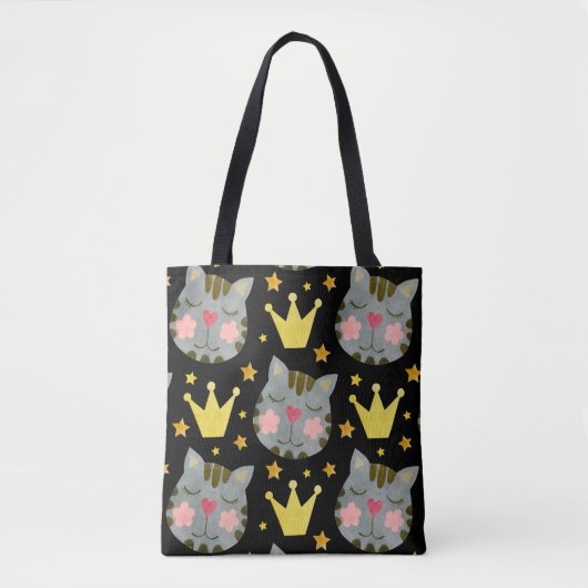 Kat Pattern Cute Pets Animals Tote Bag (Voorkant)
