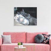 Kat Paw 20 x 16-inch robuust Canvas afdrukken (Insitu (Woonkamer))