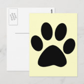 Kat Paw afdrukken Briefkaart (Voorkant / Achterkant)