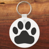 Kat Paw afdrukken | Dog Paw Print Sleutelhanger (Voorkant)