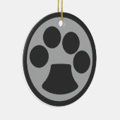 Kat Paw-afdrukken Keramisch Ornament (Rechts)