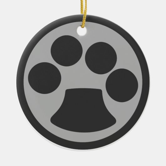 Kat Paw-afdrukken Keramisch Ornament (Voorkant)
