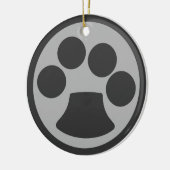 Kat Paw-afdrukken Keramisch Ornament (Links)