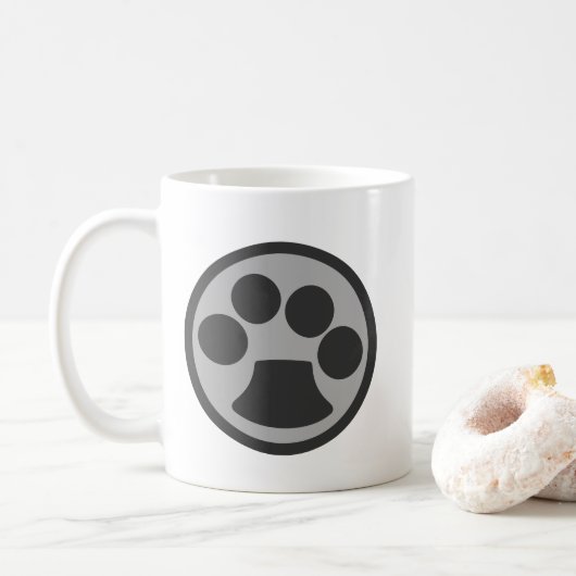 Kat Paw-afdrukken Koffiemok (Met donut)
