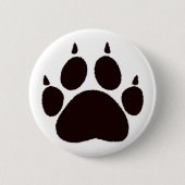 Kat Paw afdrukken Ronde Button 5,7 Cm (Voorkant)