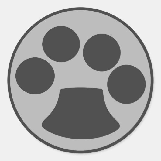 Kat Paw-afdrukken Ronde Sticker (Voorkant)