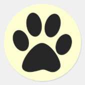 Kat Paw afdrukken Ronde Sticker (Voorkant)