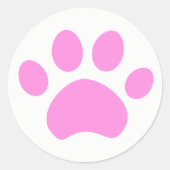 Kat Paw afdrukken Ronde Sticker (Voorkant)