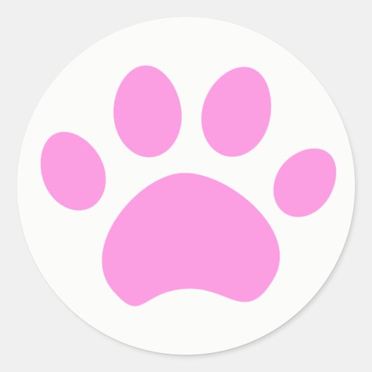Kat Paw afdrukken Ronde Sticker (Voorkant)