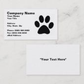 Kat Paw afdrukken Visitekaartje (Voorkant / Achterkant)