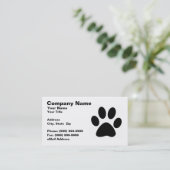 Kat Paw afdrukken Visitekaartje (Staand voorkant)