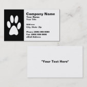 Kat Paw afdrukken Visitekaartje (Voorkant / Achterkant)