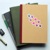 Kat Paw Afdrukroze Blauw Paars Sticker