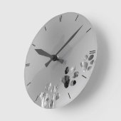 Kat Paw Black & White Ronde Klok (Hoek)