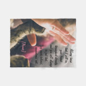 Kat Paw High-Five Fleece Deken (Voorkant (Horizontaal))