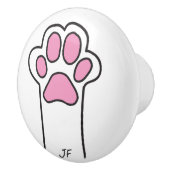 Kat paw keramische knop (Rechts)