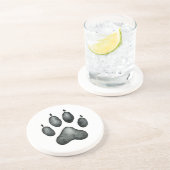 Kat Paw-ontwerp Zandsteen Onderzetter (Zijkant)