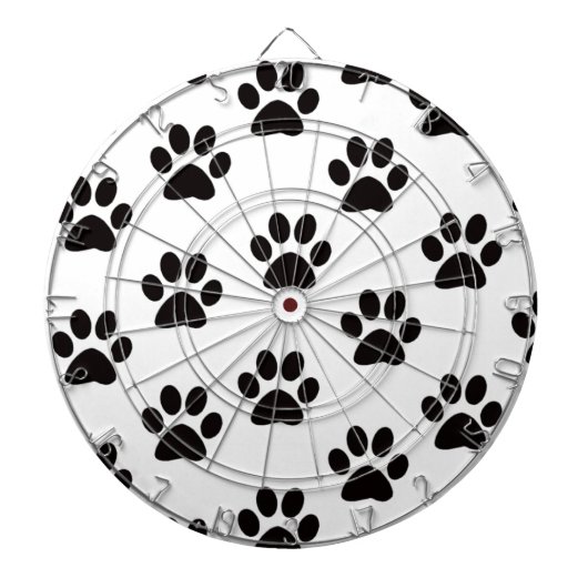 Kat Paw Prints Dart Board Dartbord (Voorkant)