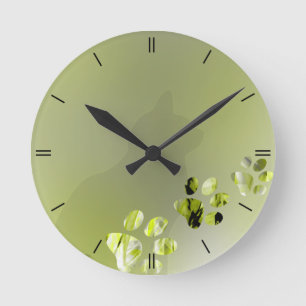 Kat Paw reinigen Ronde Klok