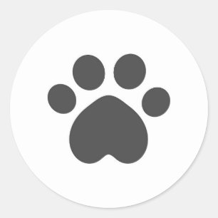 Kat paw ronde sticker