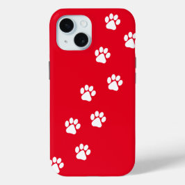 Kat Paw Trace Patroon  iPhone 15 Case