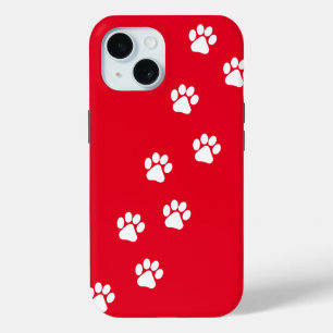 Kat Paw Trace Patroon iPhone 15 Case