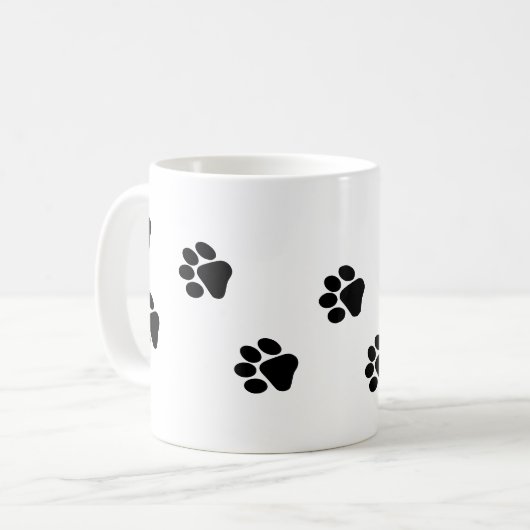 Kat Paw Trace Patroon  Koffiemok (Voorkant links)