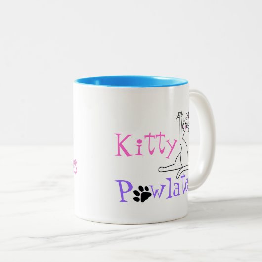 Kat PAWlates Tweekleurige Koffiemok (Voorkant rechts)