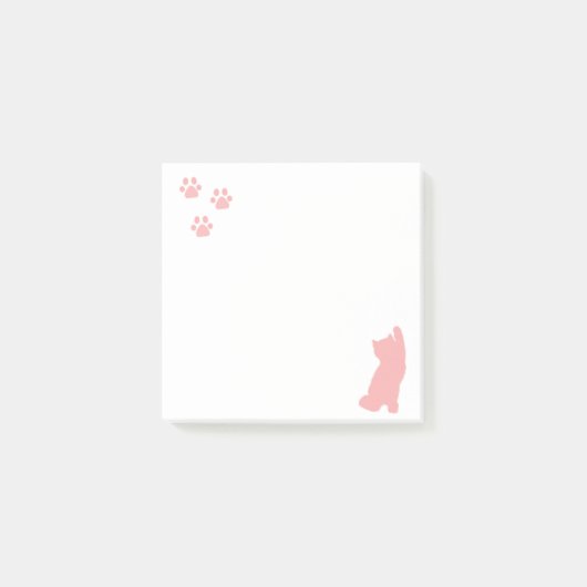 Kat Pawprints Post-it® Notes (Voorkant)