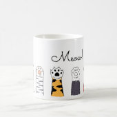Kat Paws Black White Brown Meow Pet Lovers Magische Mok (Center)