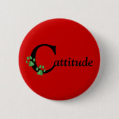 Kat Paws Cattitude Button (Voorkant)